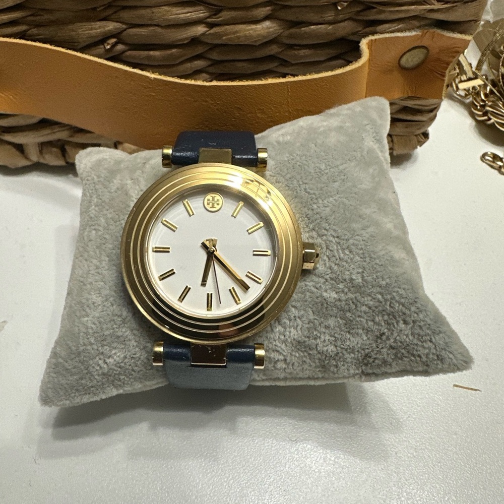 Tory Burch Gold and Blue Women's Watch